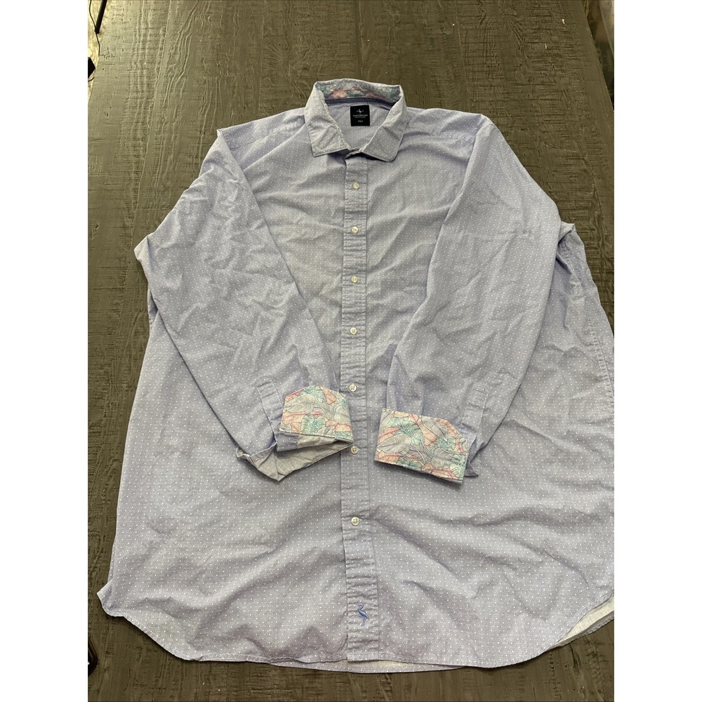 Tailorbyrd Shirt 1930 Men's 4X ‎ Button Down Long Sleeve Cotton Mens Flip Cuff